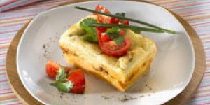 Petits clafoutis aux tomates et aux olives