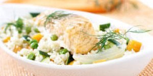 Saumon aux petits legumes